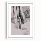 Shadowy Gothic Figure in the Forest - Vintage Gothic Wall Art Print