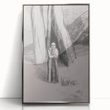 Shadowy Gothic Figure in the Forest - Vintage Gothic Wall Art Print