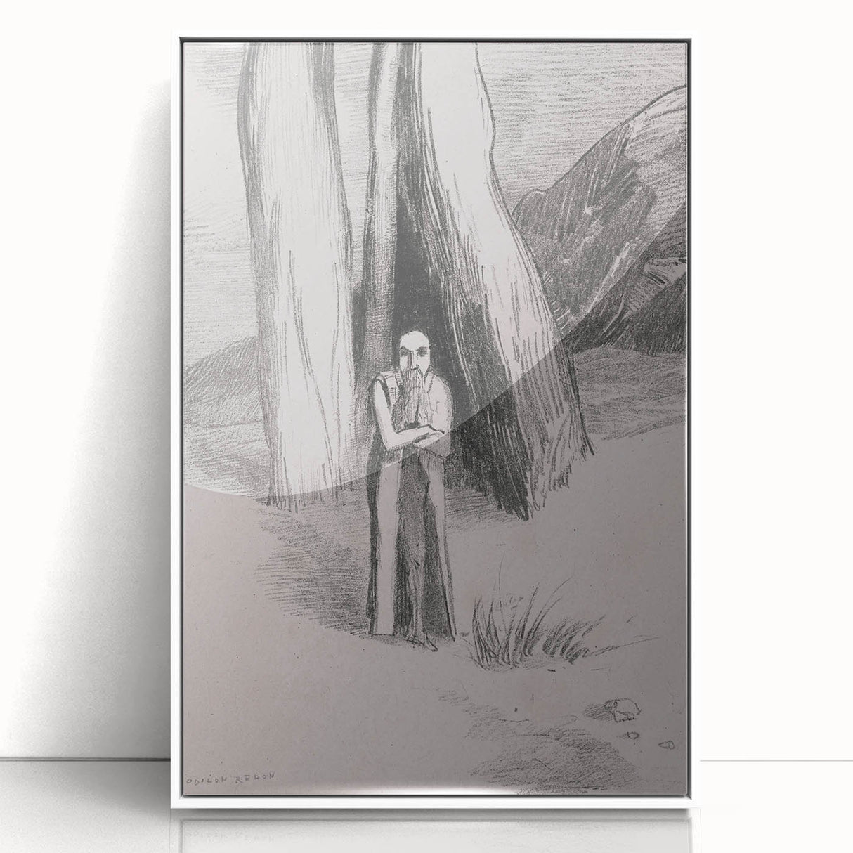 Shadowy Gothic Figure in the Forest - Vintage Gothic Wall Art Print