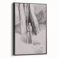 Shadowy Gothic Figure in the Forest - Vintage Gothic Wall Art Print