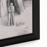 Shadowy Gothic Figure in the Forest - Vintage Gothic Wall Art Print
