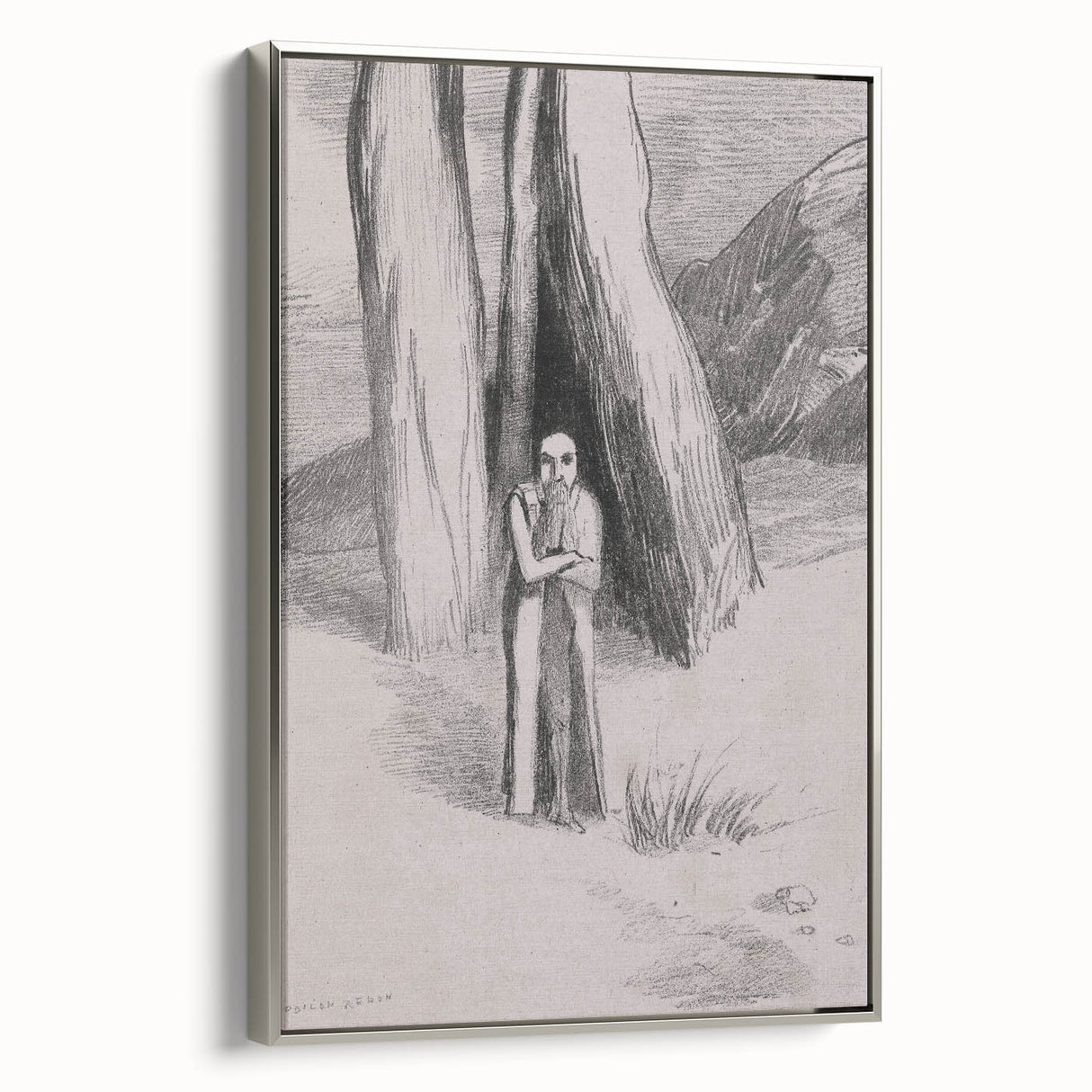 Shadowy Gothic Figure in the Forest - Vintage Gothic Wall Art Print