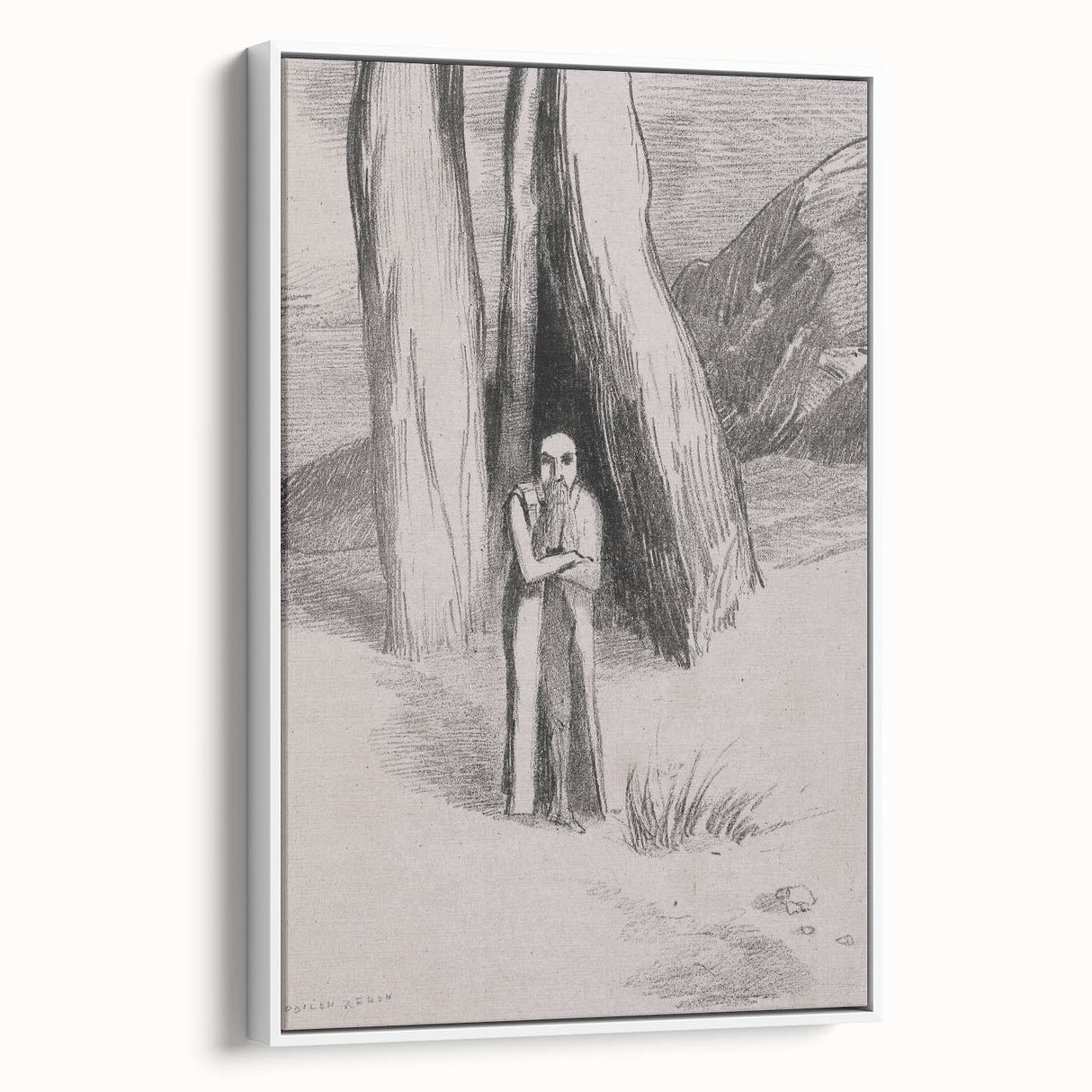Shadowy Gothic Figure in the Forest - Vintage Gothic Wall Art Print