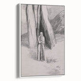 Shadowy Gothic Figure in the Forest - Vintage Gothic Wall Art Print