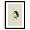 Medieval Gothic Portrait Sketch - Mysterious Figure - Gothic Wall Art