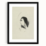 Medieval Gothic Portrait Sketch - Mysterious Figure - Gothic Wall Art
