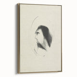 Medieval Gothic Portrait Sketch - Mysterious Figure - Gothic Wall Art