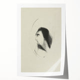 Medieval Gothic Portrait Sketch - Mysterious Figure - Gothic Wall Art