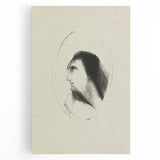 Medieval Gothic Portrait Sketch - Mysterious Figure - Gothic Wall Art
