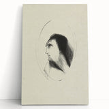 Medieval Gothic Portrait Sketch - Mysterious Figure - Gothic Wall Art