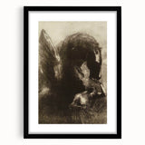 Medieval Gothic Artwork - Dark Horse and Figure - Gothic Wall Art Print