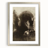 Medieval Gothic Artwork - Dark Horse and Figure - Gothic Wall Art Print