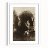 Medieval Gothic Artwork - Dark Horse and Figure - Gothic Wall Art Print