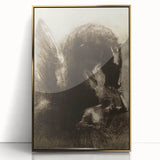 Medieval Gothic Artwork - Dark Horse and Figure - Gothic Wall Art Print