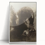 Medieval Gothic Artwork - Dark Horse and Figure - Gothic Wall Art Print