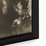 Medieval Gothic Artwork - Dark Horse and Figure - Gothic Wall Art Print