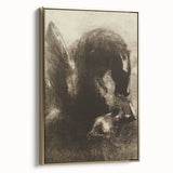 Medieval Gothic Artwork - Dark Horse and Figure - Gothic Wall Art Print