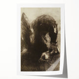 Medieval Gothic Artwork - Dark Horse and Figure - Gothic Wall Art Print