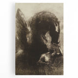 Medieval Gothic Artwork - Dark Horse and Figure - Gothic Wall Art Print