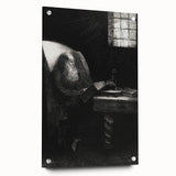 Gothic Wall Art | Dark Academia Art Print of Scholar Reading