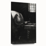 Gothic Wall Art | Dark Academia Art Print of Scholar Reading