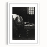 Gothic Wall Art | Dark Academia Art Print of Scholar Reading
