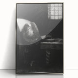 Gothic Wall Art | Dark Academia Art Print of Scholar Reading