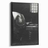 Gothic Wall Art | Dark Academia Art Print of Scholar Reading