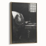 Gothic Wall Art | Dark Academia Art Print of Scholar Reading