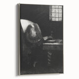 Gothic Wall Art | Dark Academia Art Print of Scholar Reading