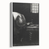 Gothic Wall Art | Dark Academia Art Print of Scholar Reading