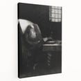 Gothic Wall Art | Dark Academia Art Print of Scholar Reading