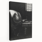 Gothic Wall Art | Dark Academia Art Print of Scholar Reading