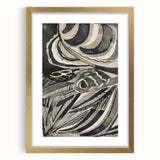 Gothic Wall Art | Abstract Snake and Curved Patterns Gothic Print