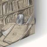 Gothic Wall Art | Dark Academia Bookshelf Print for Intellectual Decor