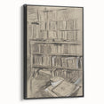 Gothic Wall Art | Dark Academia Bookshelf Print for Intellectual Decor