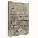 Gothic Wall Art | Dark Academia Bookshelf Print for Intellectual Decor
