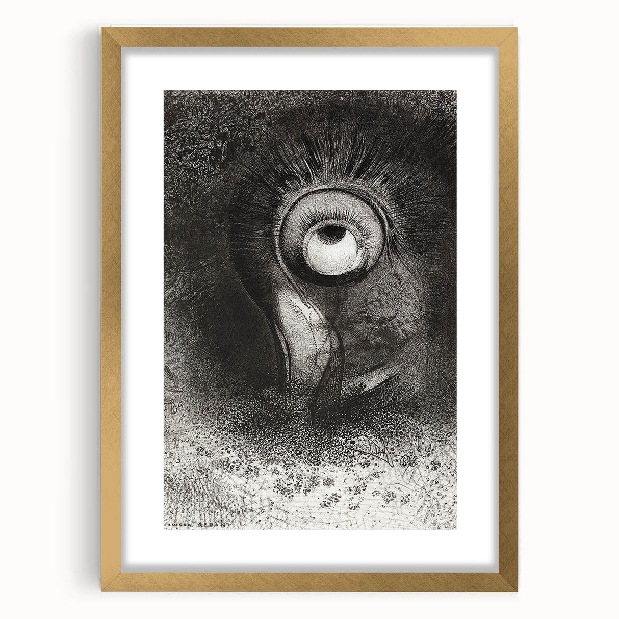 Medieval Gothic Canvas with Mysterious Eye Design – Vintage Gothic Prints