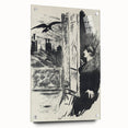 Dark Cityscape and Raven Print - Mysterious Gothic Wall Art Decor