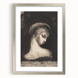 Medieval Gothic Canvas: Mysterious Female Figure in Dark Gothic Art