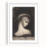 Medieval Gothic Canvas: Mysterious Female Figure in Dark Gothic Art