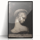 Medieval Gothic Canvas: Mysterious Female Figure in Dark Gothic Art