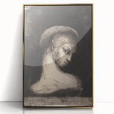 Medieval Gothic Canvas: Mysterious Female Figure in Dark Gothic Art