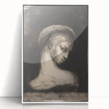 Medieval Gothic Canvas: Mysterious Female Figure in Dark Gothic Art