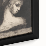 Medieval Gothic Canvas: Mysterious Female Figure in Dark Gothic Art