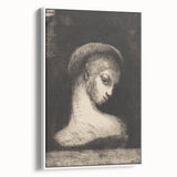 Medieval Gothic Canvas: Mysterious Female Figure in Dark Gothic Art