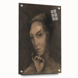 Gothic Artworks: Mysterious Portrait of a Medieval Figure in Dark Tones