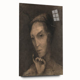 Gothic Artworks: Mysterious Portrait of a Medieval Figure in Dark Tones