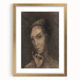 Gothic Artworks: Mysterious Portrait of a Medieval Figure in Dark Tones