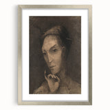 Gothic Artworks: Mysterious Portrait of a Medieval Figure in Dark Tones